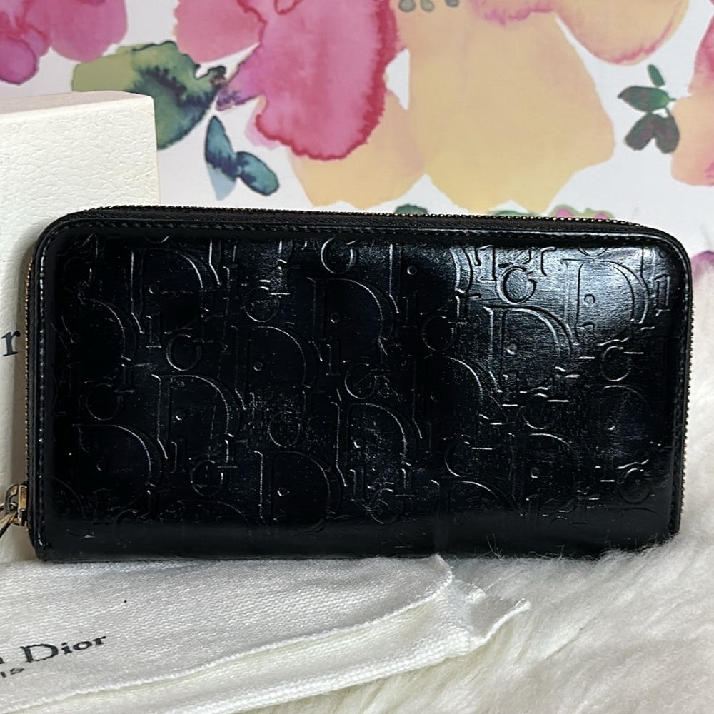 Authentic Dior Black Embossed Wallet